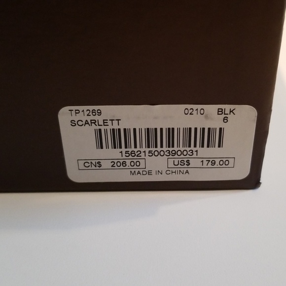 Bebe Scarlett Black White Satin Open-Toe Heels - Picture 6 of 8